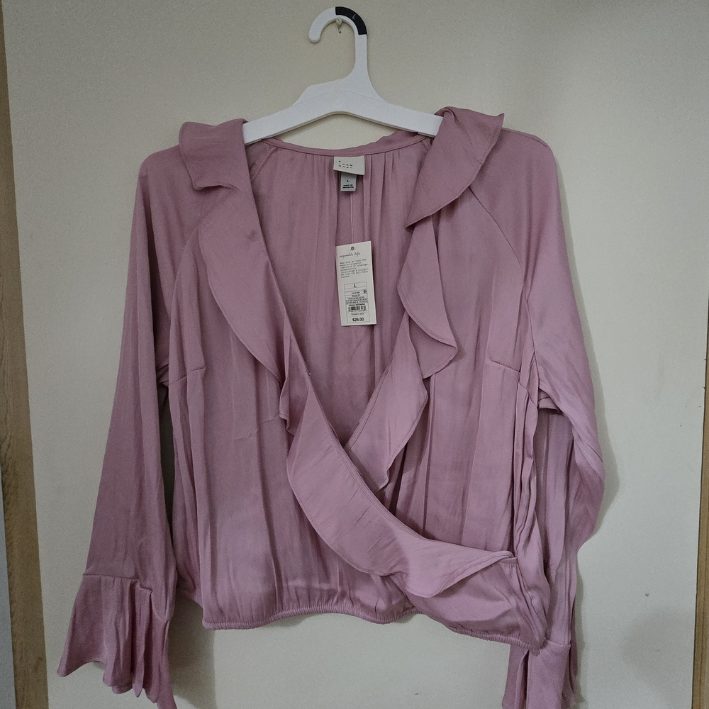 a new day Pink Ruffle Blouse